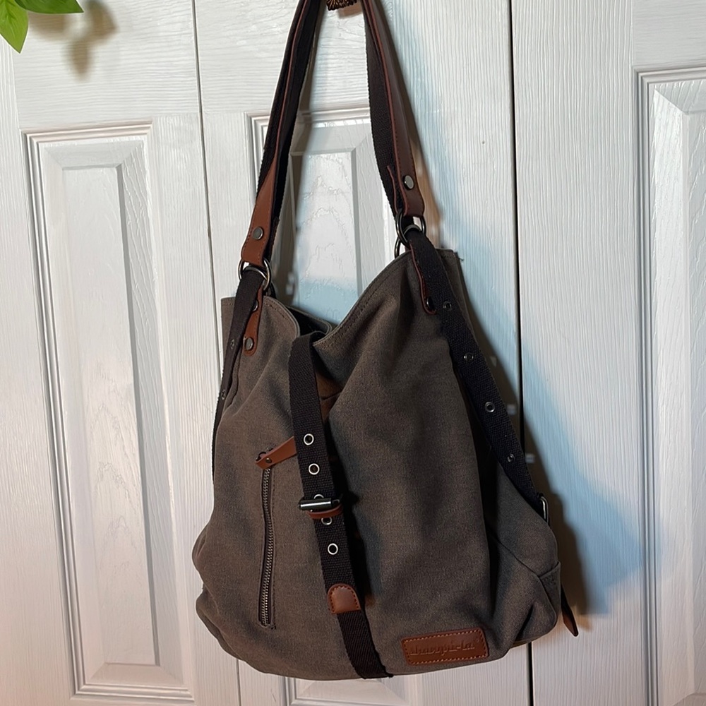 Shangri-La convertible tote bag backpack w/padded laptop pocket tote
